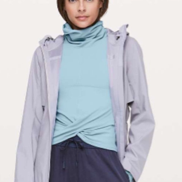 Lululemon Melodic Movement Long Sleeve Cascade Blue Cowl Neck size 12 - Picture 7 of 14